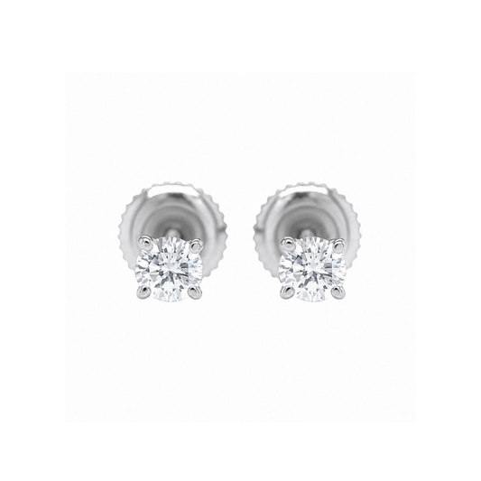natural diamond stud earring front image