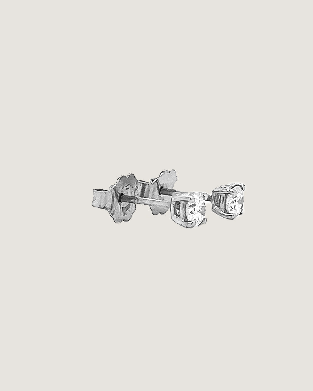 0.30 Carat Natural Mined Round Diamond Dainty Earring Studs 14KT White Gold