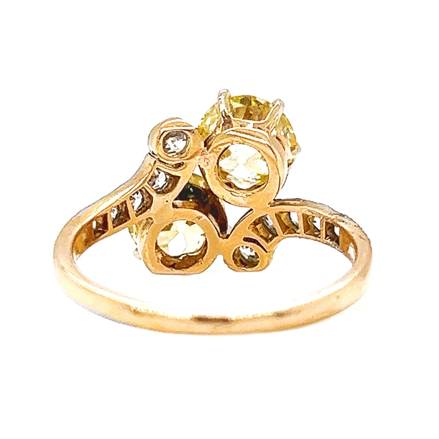Natural Old European Cut Fancy Yellow Diamond, in Yellow Gold - Pre-owned