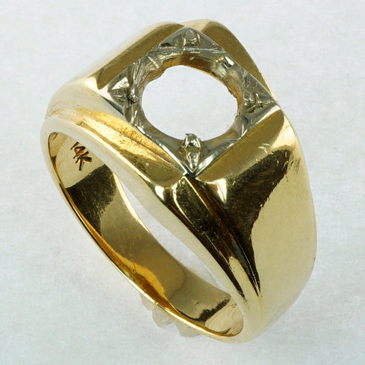 Semi Mount Yellow Gold Ring - Pre-owned