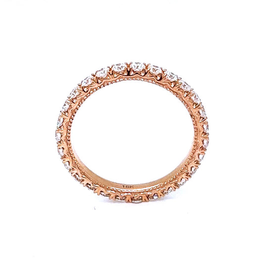0.51 ct.t.w. Natural Diamond French Pavé Eternity Band Ring, in Rose Gold
