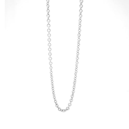 Adjustable Chain Necklace in White Gold