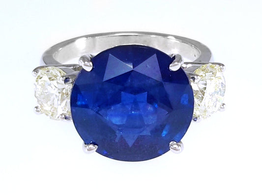 9.84 Carat Round Cut Heated Sri Lanka Sapphire GIA 6207456389