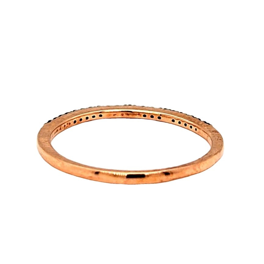 Natural Fancy Brown Cognac Diamonds Bridal Band Ring, in Rose Gold