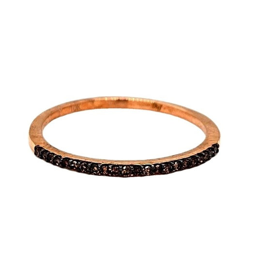 Natural Fancy Brown Cognac Diamonds Bridal Band Ring, in Rose Gold