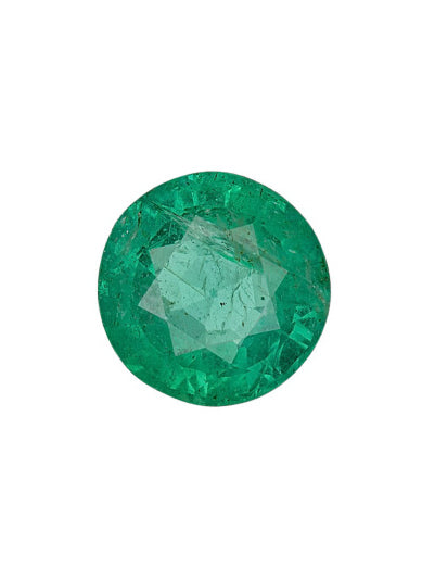 2.96 Carat Round Cut F2 Zambian Emerald GIA 2231440038