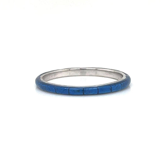Set of 5 Hidalgo Enamel Gold Ring - Pre-owned