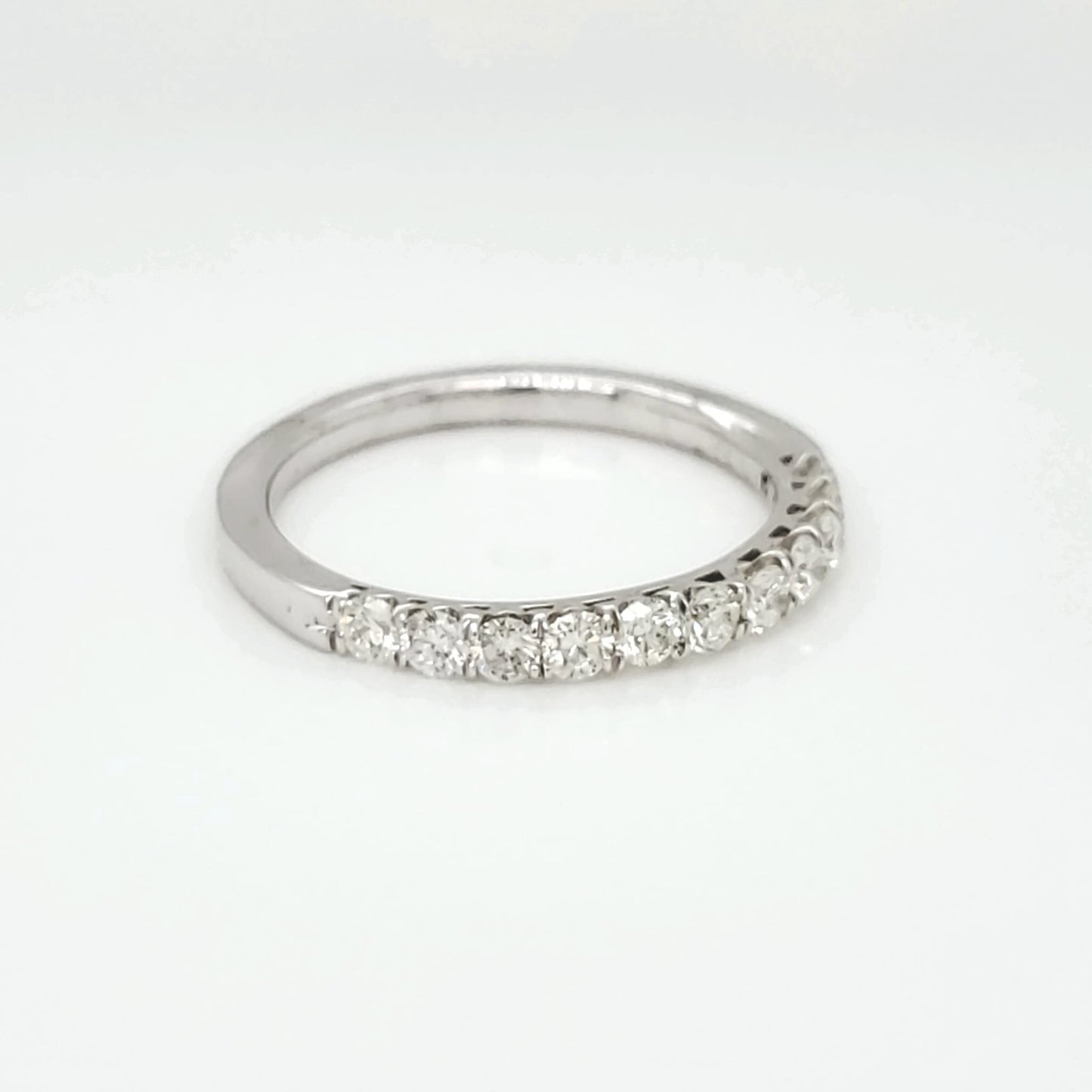 0.55 ct.t.w. Natural Diamonds Half Band Ring, in White Gold