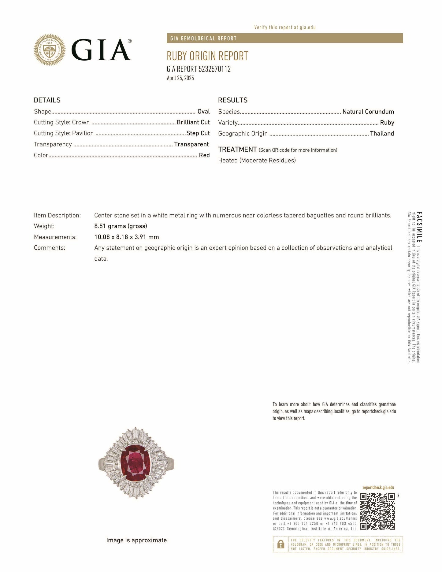 Natural 4.65 ct.t.w. Ruby and Diamond Art Deco Cocktail Platinum Ring - Pre-owned