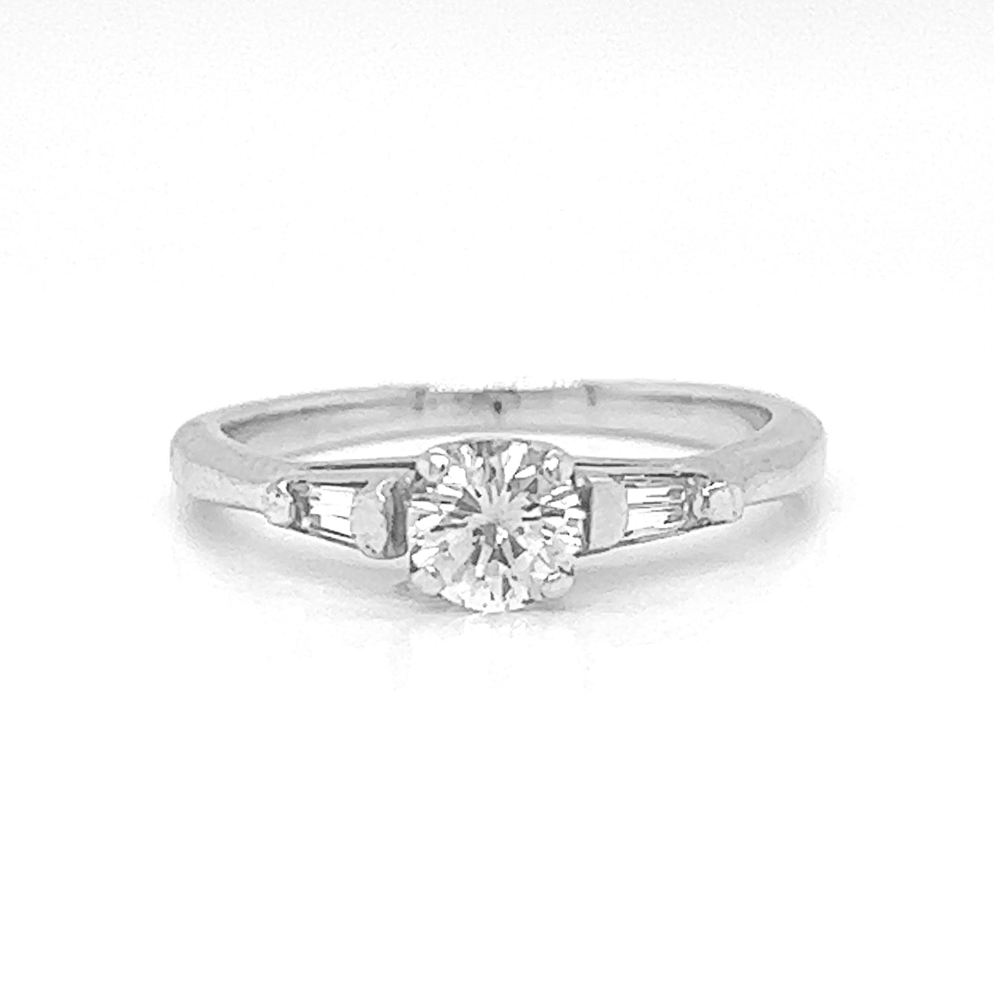 Natural Diamond Solitaire Bridal 3 Stone Ring, in Yellow Gold - Pre-owned