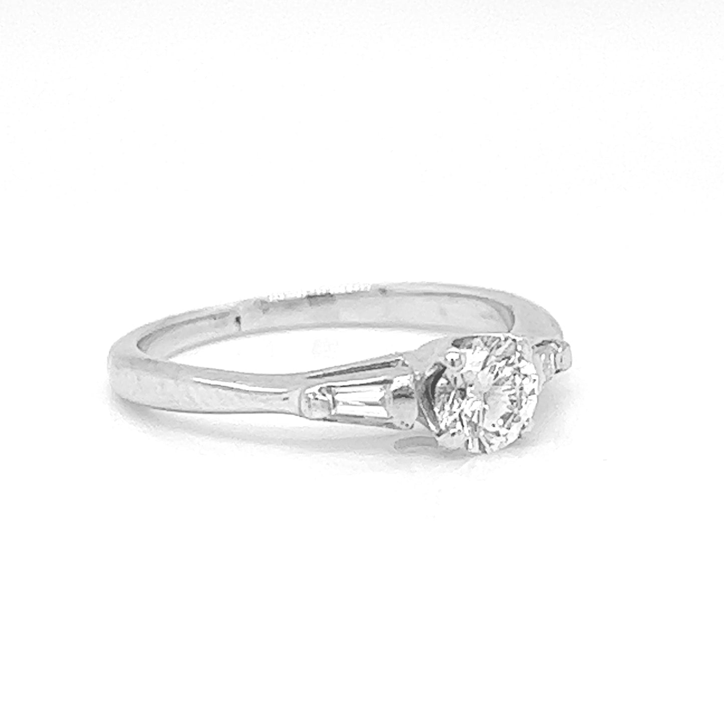 Natural Diamond Solitaire Bridal 3 Stone Ring, in Yellow Gold - Pre-owned