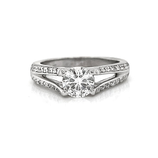 Natural Diamond Bridal Ring, in White Gold- Pre-owned