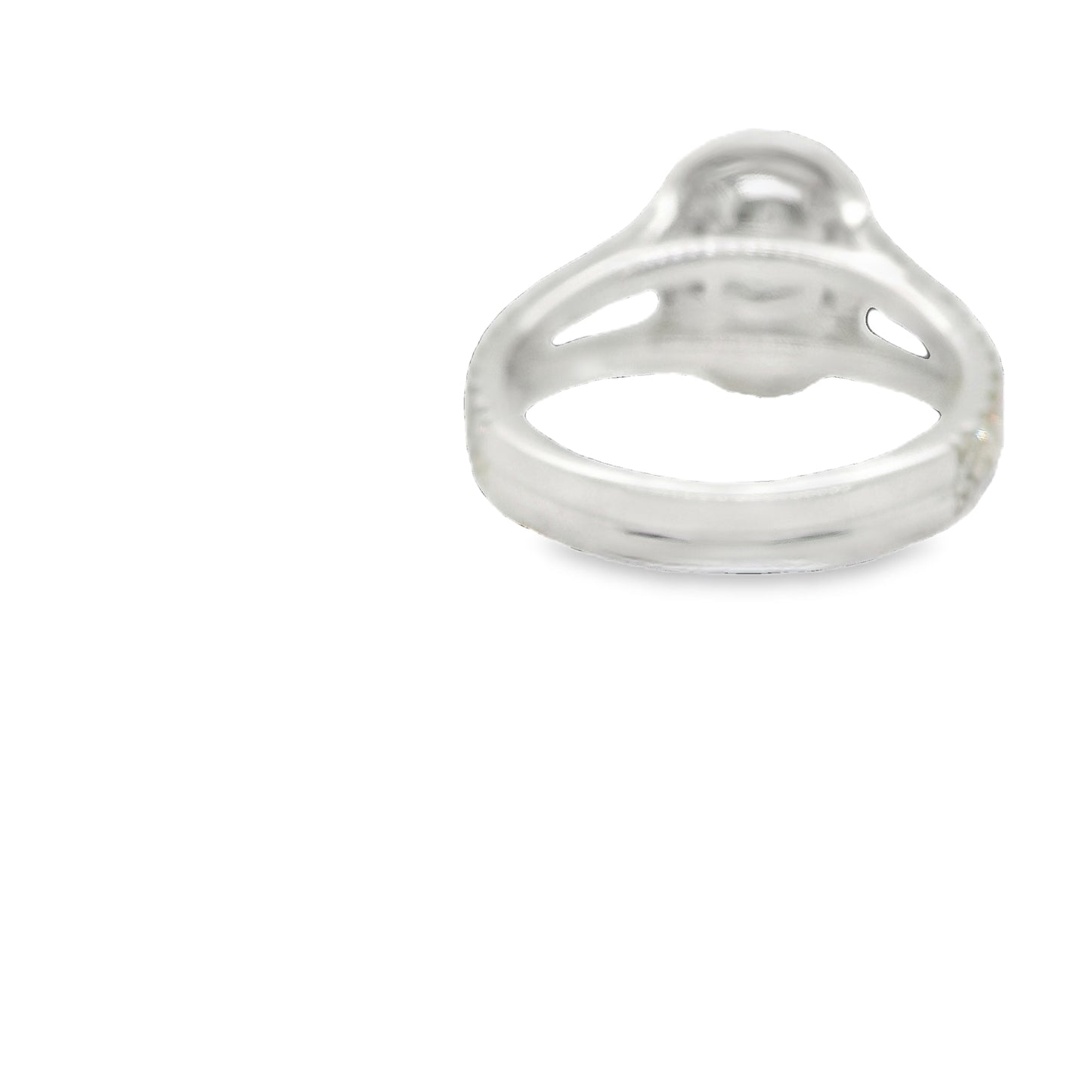 1.98 ct.t.w. Natural Cushion Cut Fancy Green Diamond Halo Ring, in White Gold