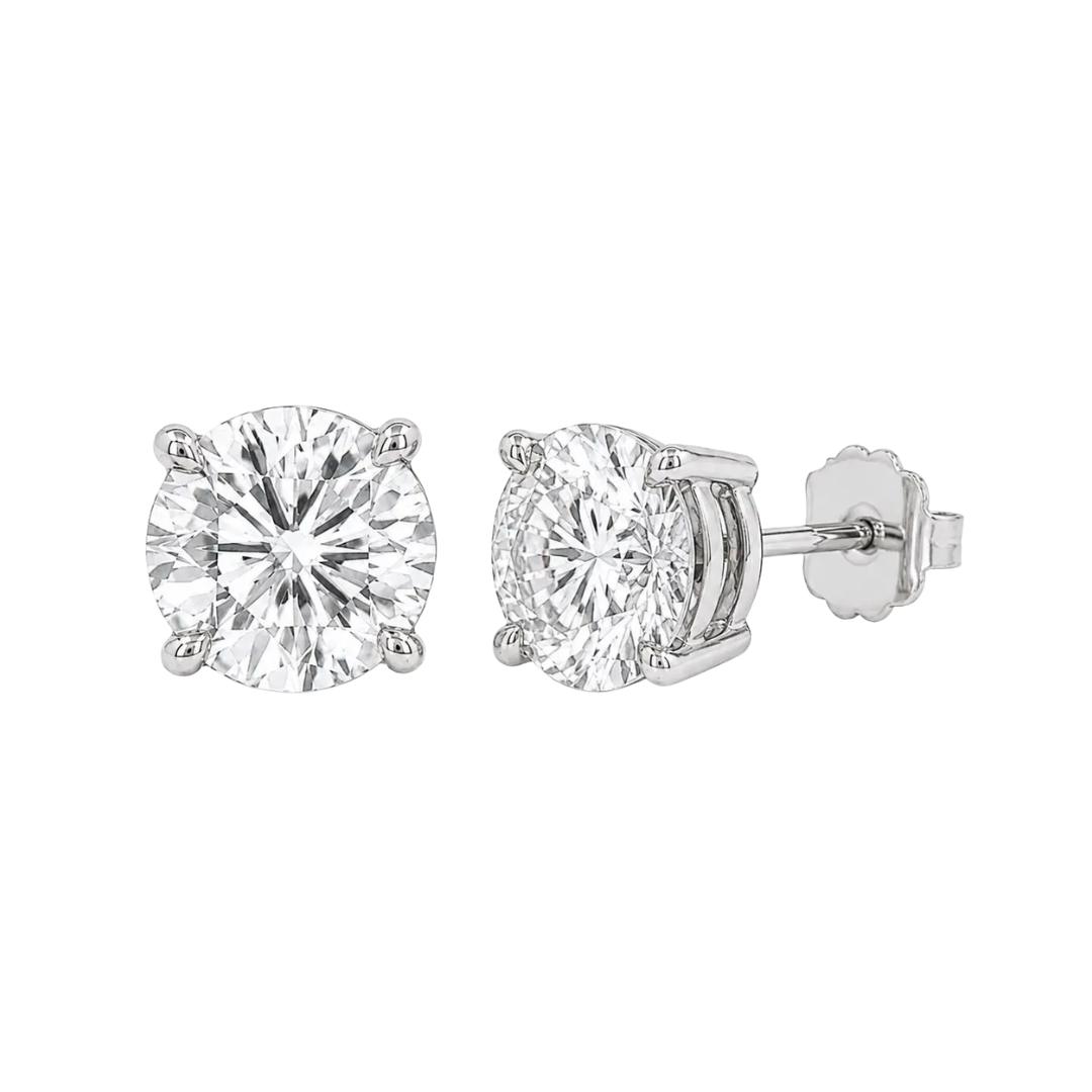 Pair of Stud earrings with butterfly push back closure