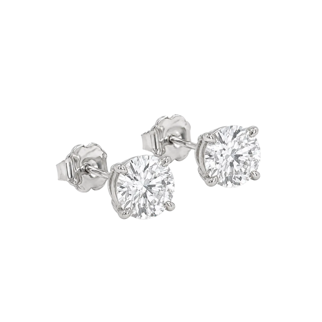 stud earring on white background