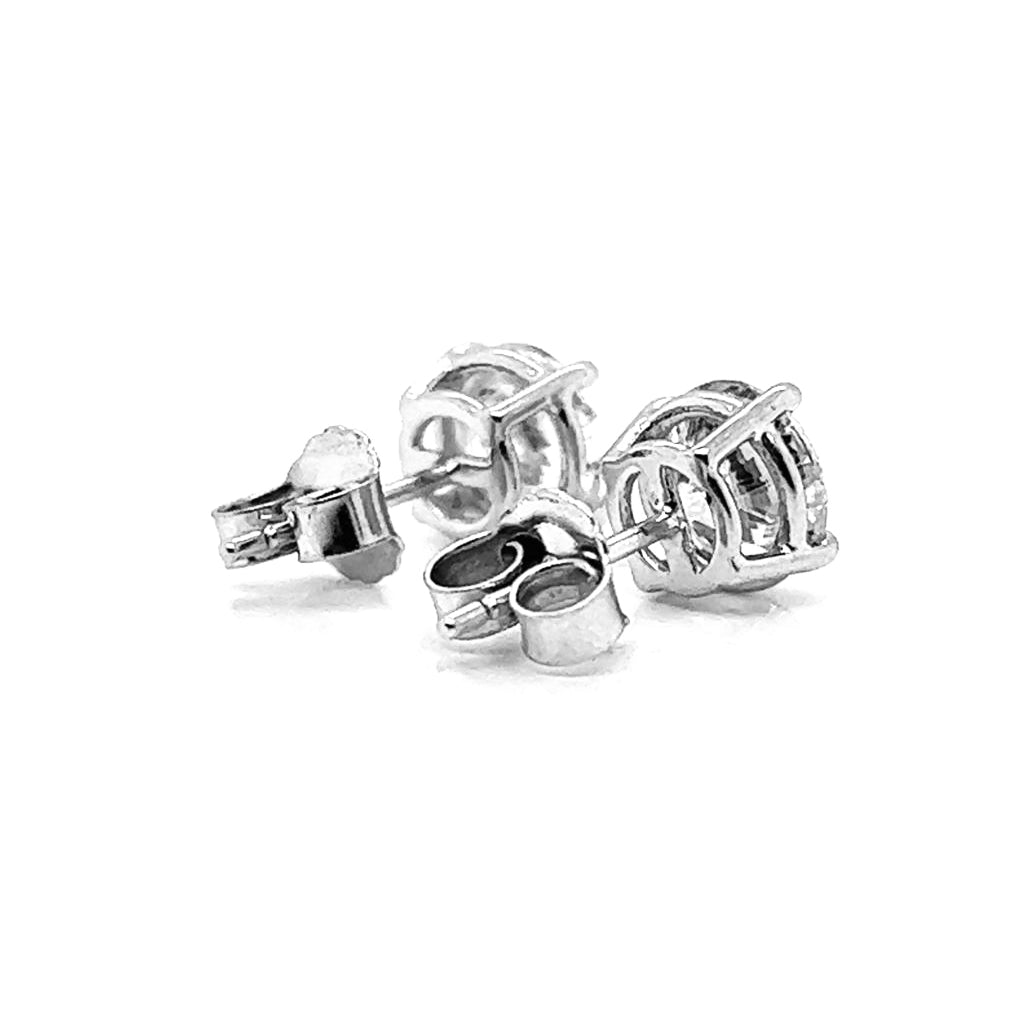 2.02 ct.tw. Natural Round Diamond Stud Earrings, in White Gold