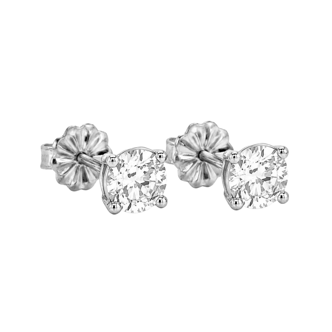 1.31 ct.tw. diamond stud earrings side