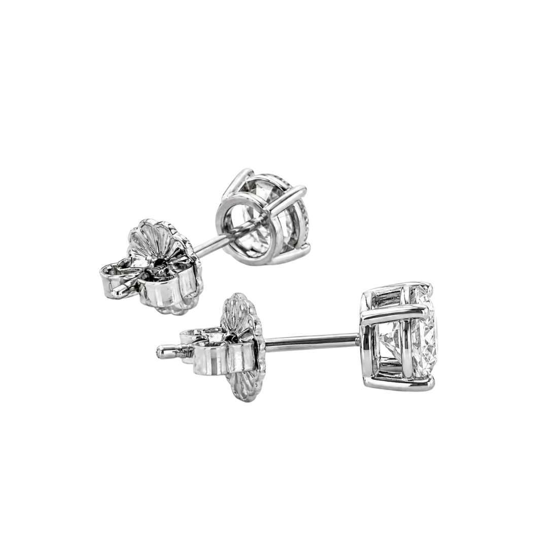 1.31 ct.tw. diamond stud earrings back