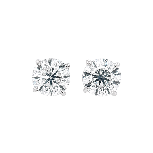 Pair of white stud earrings
