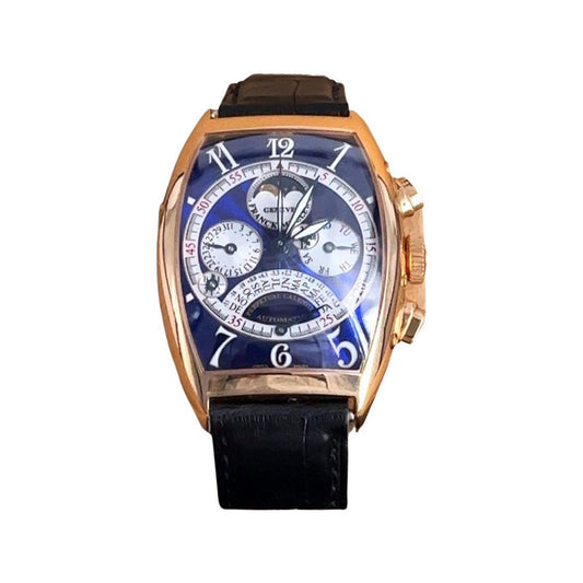 Franck Muller 6850 QPE Perpetual Calendar Automatic Blue Dial Rose Gold