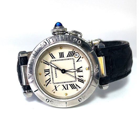 Cartier Pasha 36MM Auto Stainless Steel Watch