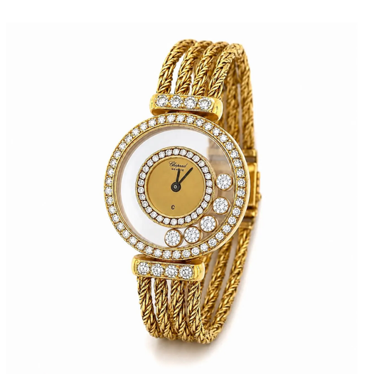 Chopard Happy Diamond 18K Yellow Gold Quartz Watch front