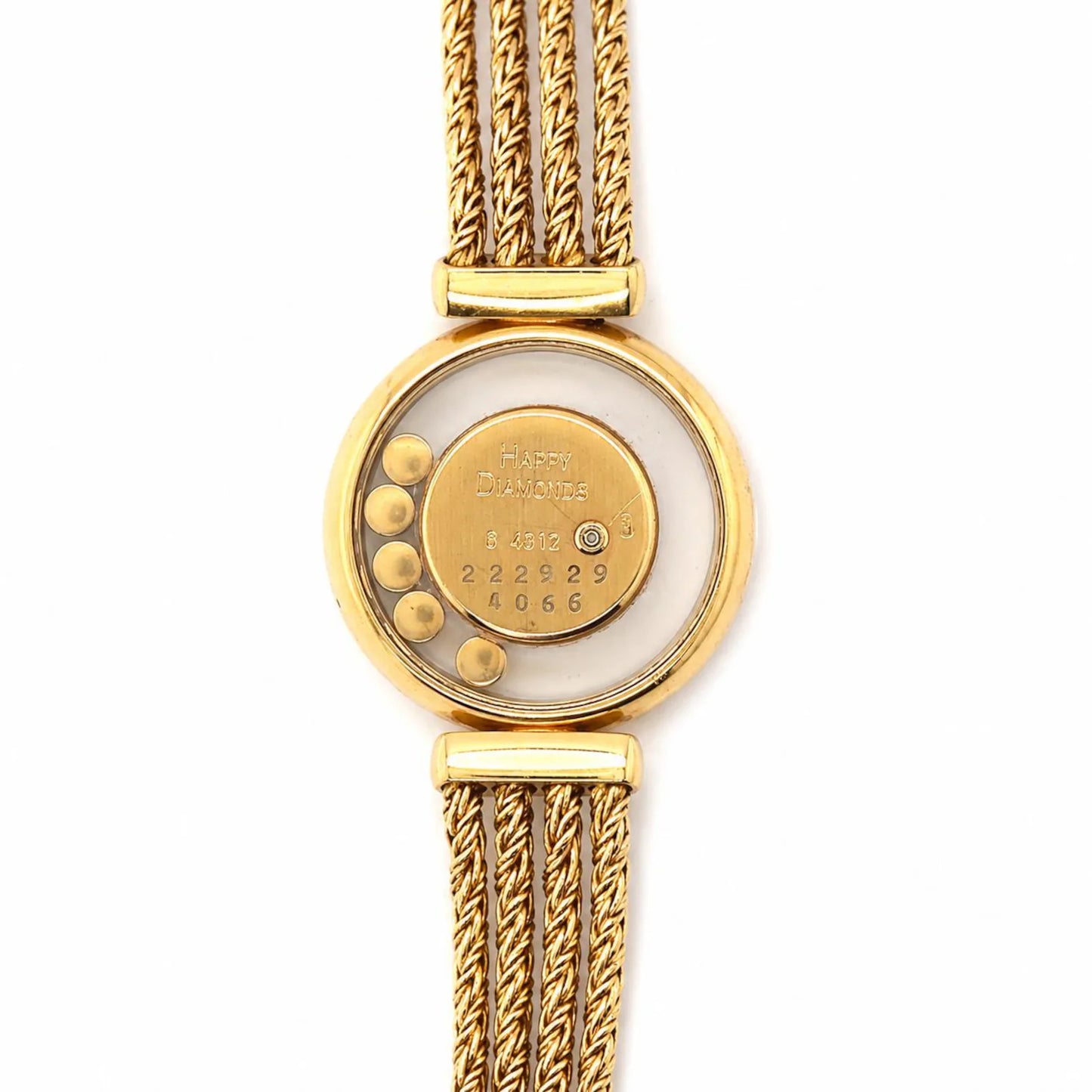 Chopard Happy Diamond 18K Yellow Gold Quartz Watch  back