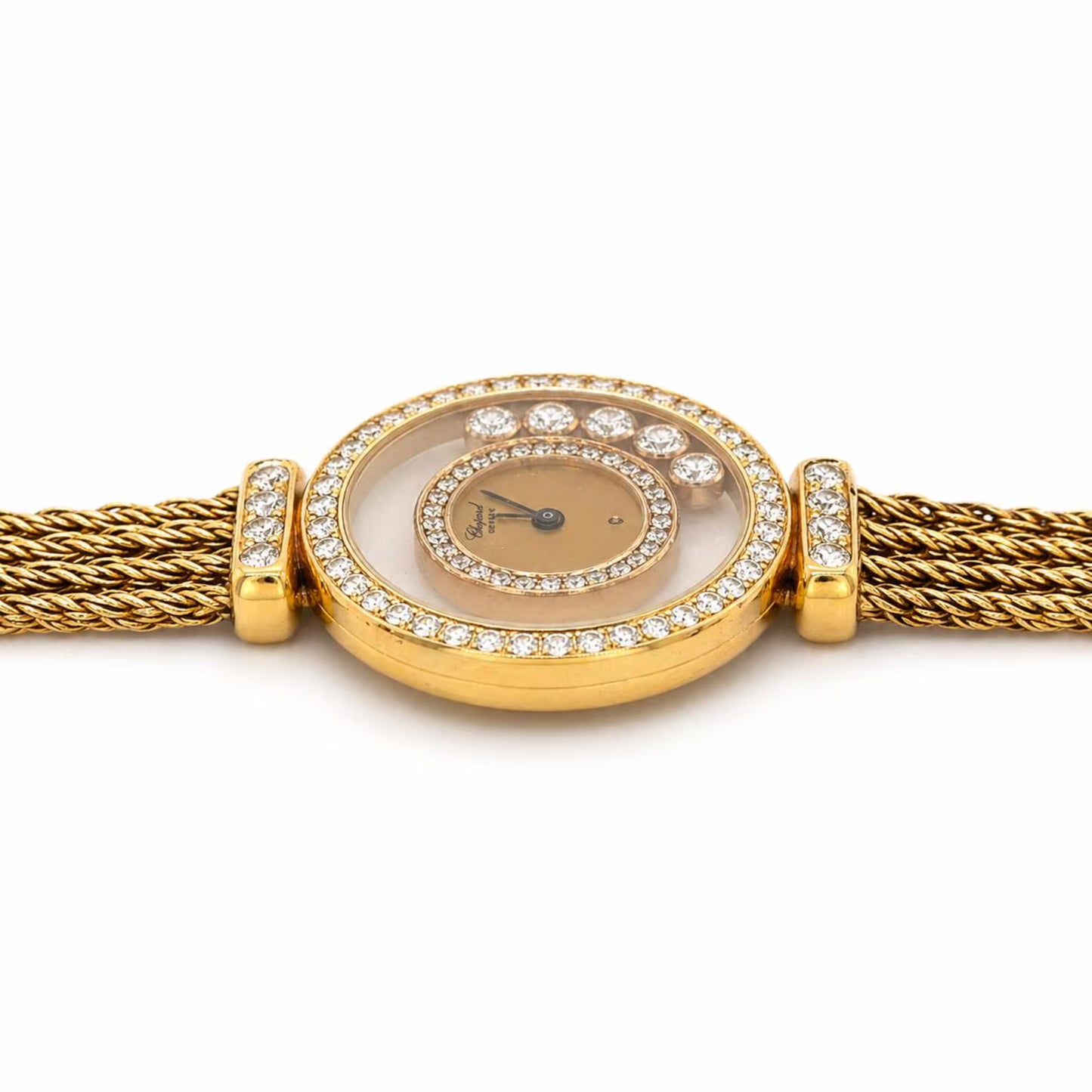 Chopard Happy Diamond 18K Yellow Gold Quartz Watch side image