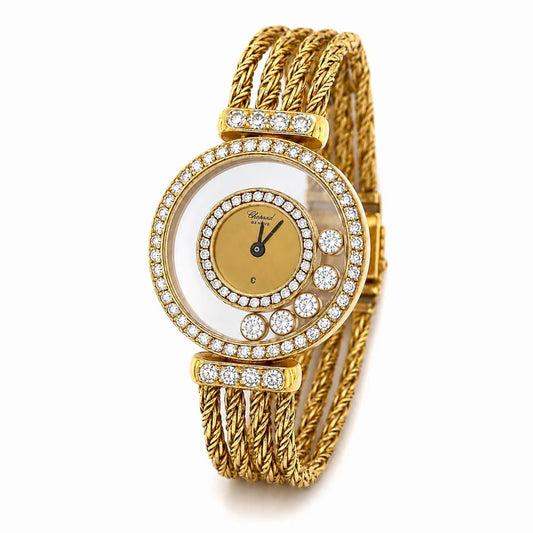 Chopard Happy Diamond 18K Yellow Gold Quartz Watch 