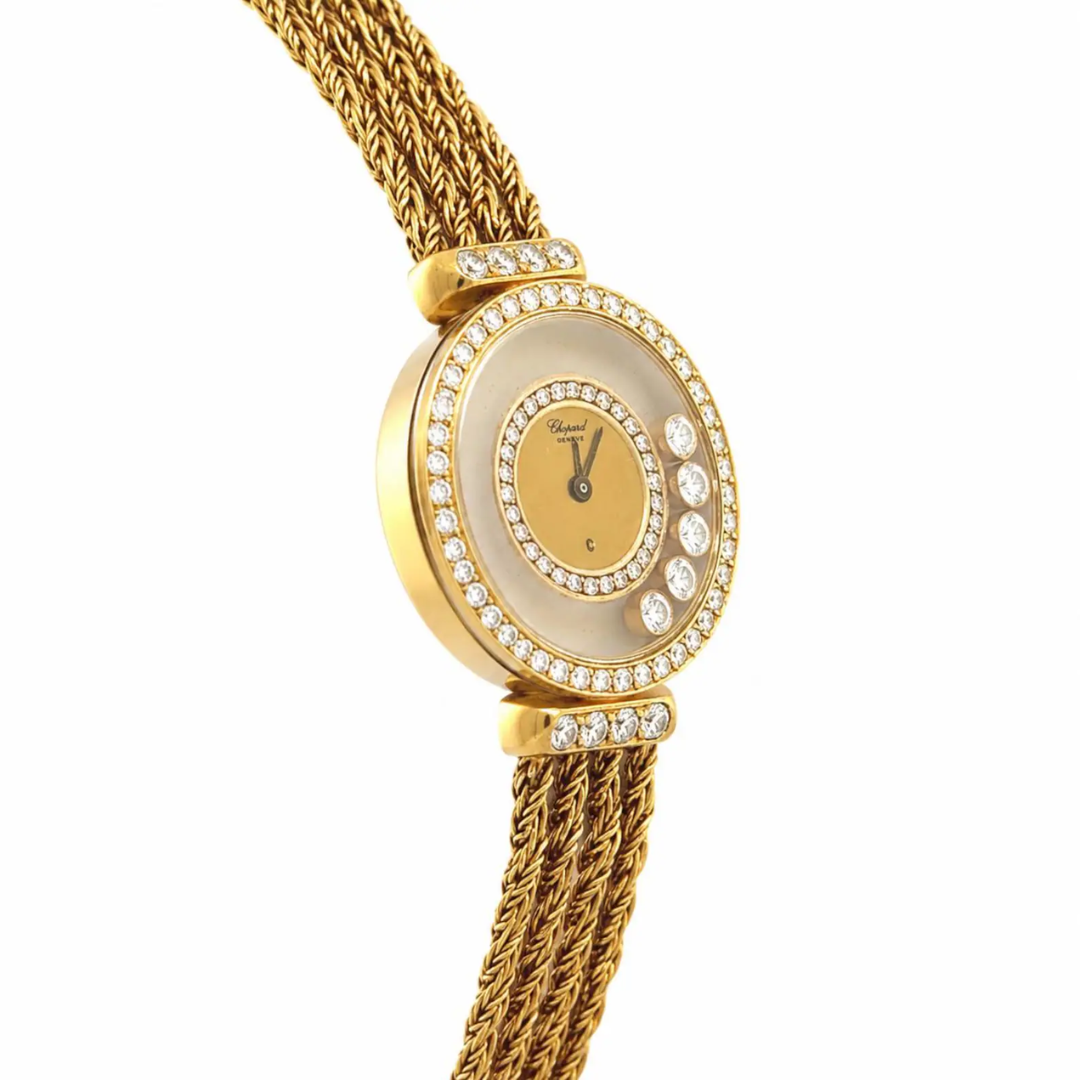 Chopard Happy Diamond 18K Yellow Gold Quartz Watch side