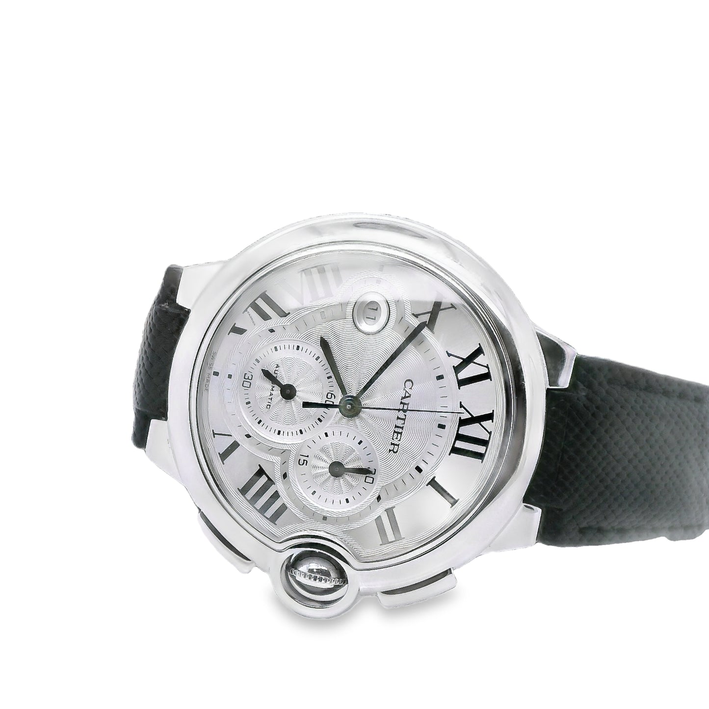 Cartier Ballon Bleu 44mm Stainless Steel Watch on Original Strap, Pre-Owned