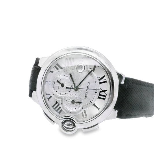 Cartier Ballon Bleu 44mm Stainless Steel Watch on Original Strap, Pre-Owned