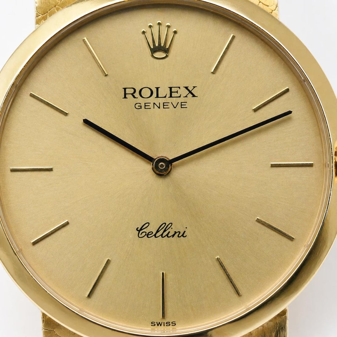 Rolex Cellini 1976 18K Gold Band and Dial, 32mm - Pre-owned close up