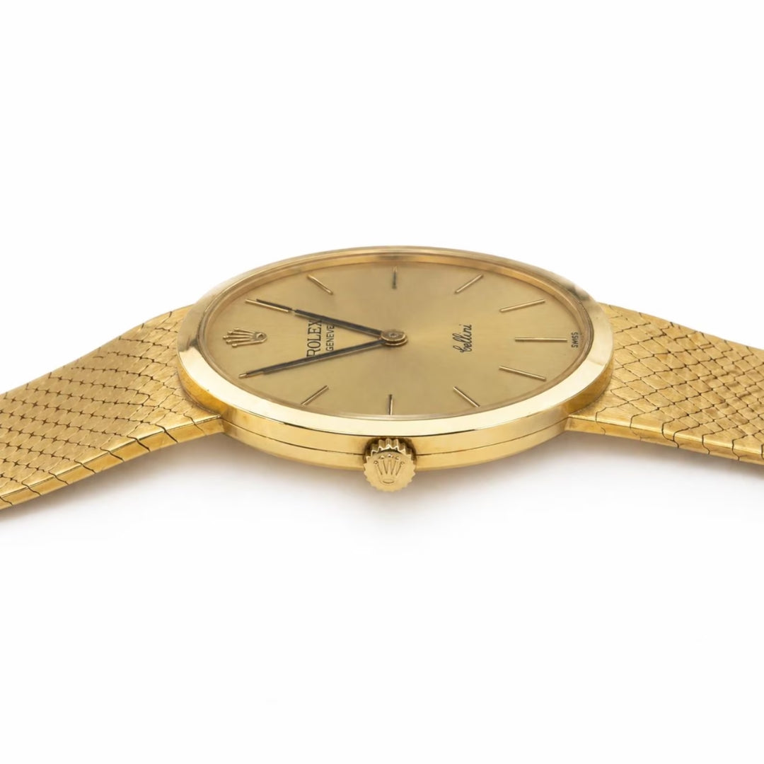 Rolex Cellini 1976 18K Gold Band and Dial, 32mm - Pre-owned side flat