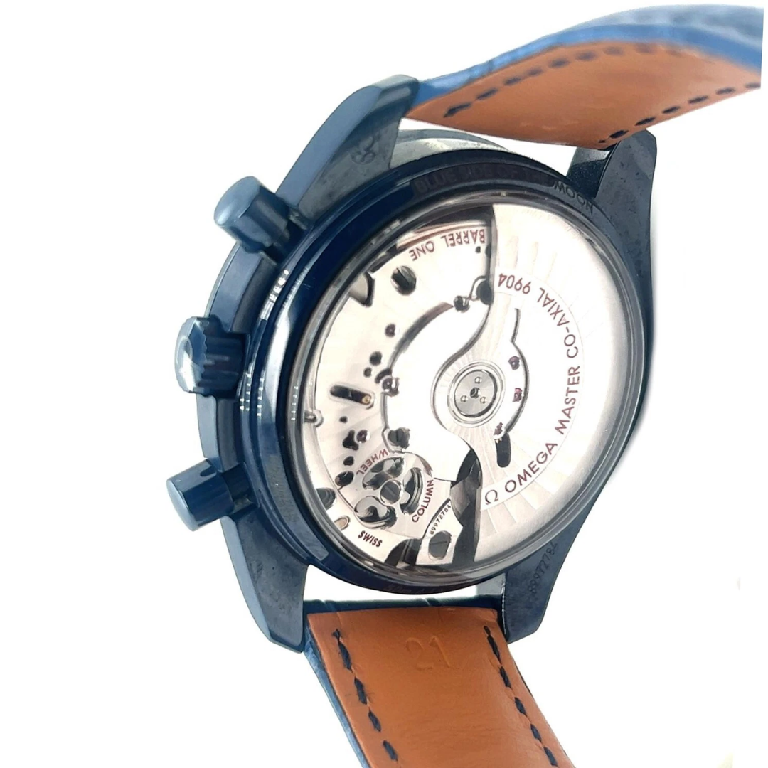 Omega Speedmaster Blue Side of the Moon Co-Axial Chronograph Watch – Pre-owned back dial
