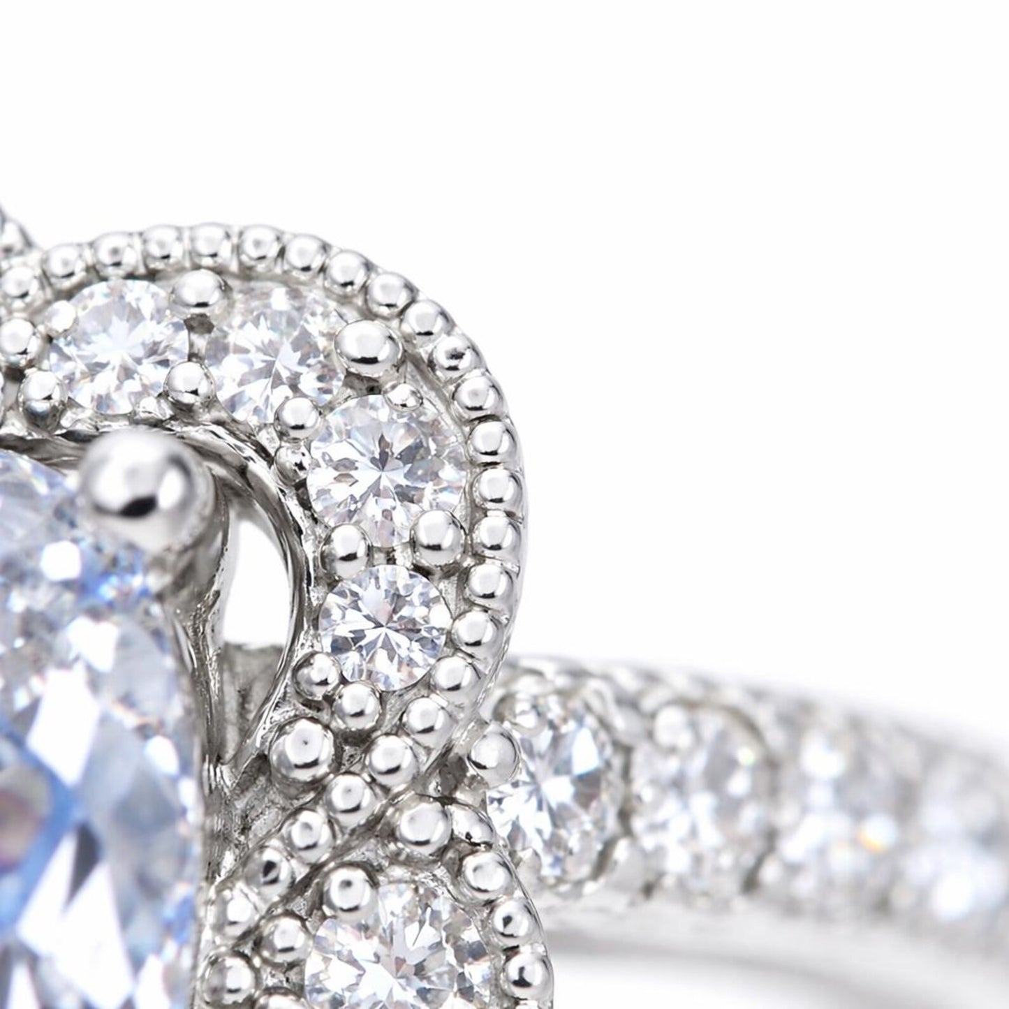 Natural Tanzanite and Diamond Art Deco Cocktail Ring, in White Gold