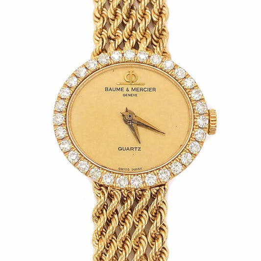 Baume & Mercier 14K Yellow Gold Diamond Watch – Pre-owned