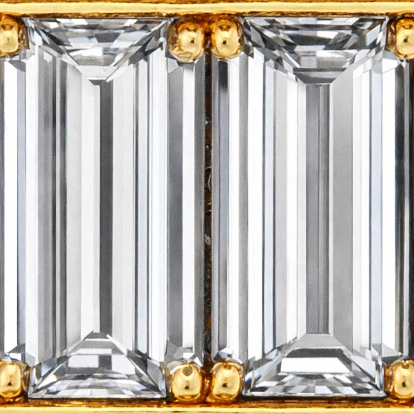 Natural Baguette Diamond Band Ring, in Yellow Gold