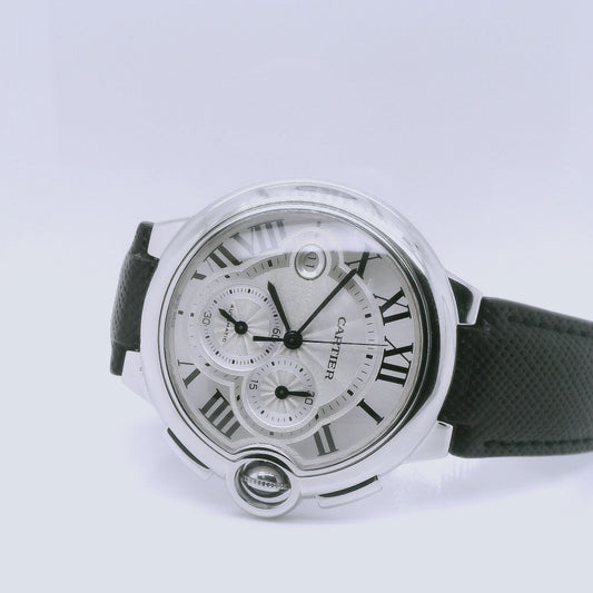 Cartier Ballon Bleu 44mm Stainless Steel Watch on Original Strap, Pre-Owned