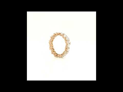 Natural Diamond Cluster Mix Shape Eternity Ring Rose Gold